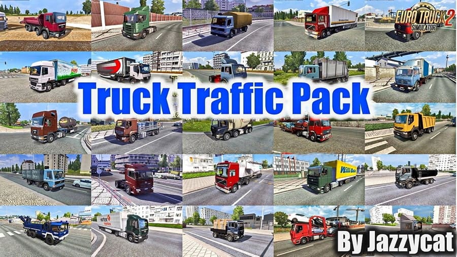 Пак грузовиков в трафик для ETS2