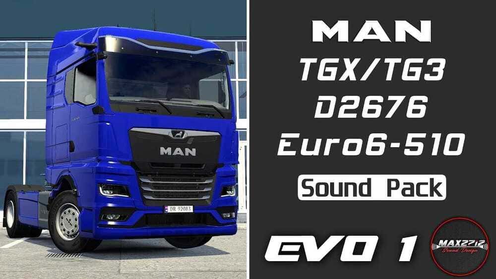 Мод звука MAN TGX / TG3 Euro6-510 для ETS2