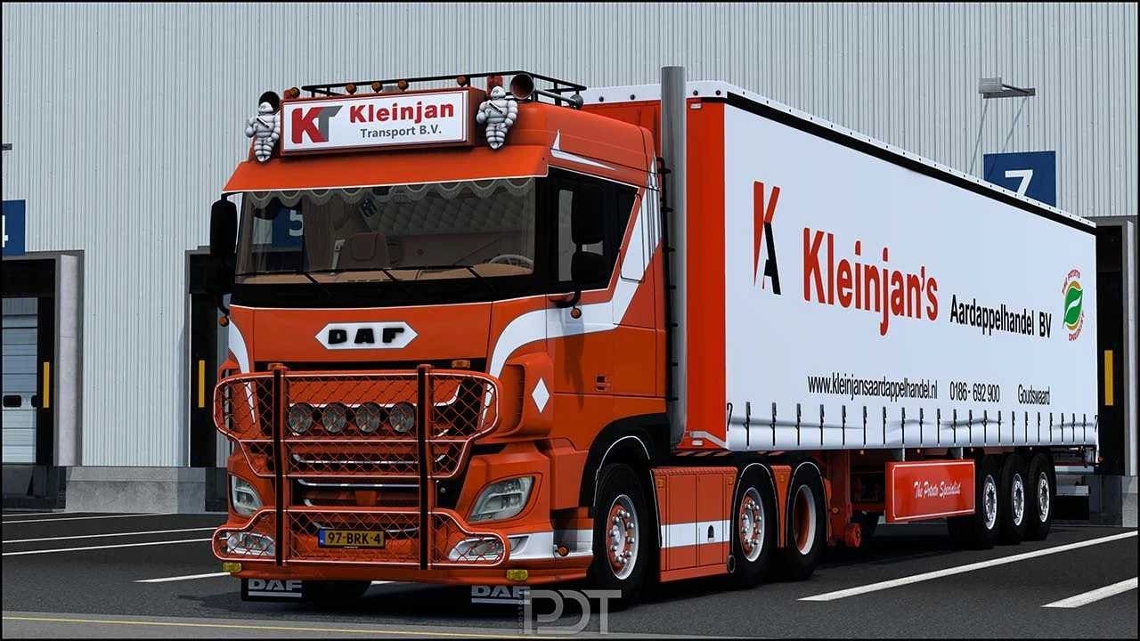 Daf XF106 530 + Trailer Kleinjan Transport для ETS2