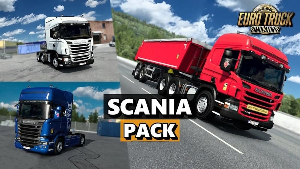 Пак грузовиков Scania для ETS2